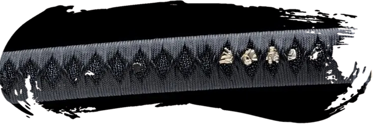 Tsuka con tsukaito negro de estilo tradicional